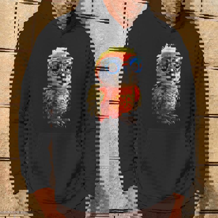 サングラスをかけたインコ コンゴウインコ オカメインコ かわいいインコ パーカー ライフスタイル