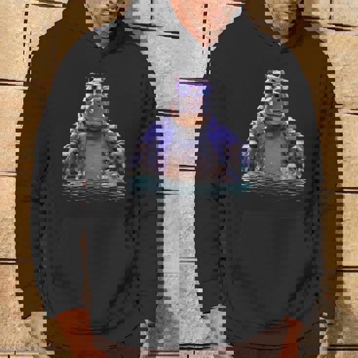 サングラスをかけたカバ カバ かわいいカバ パーカー ライフスタイル