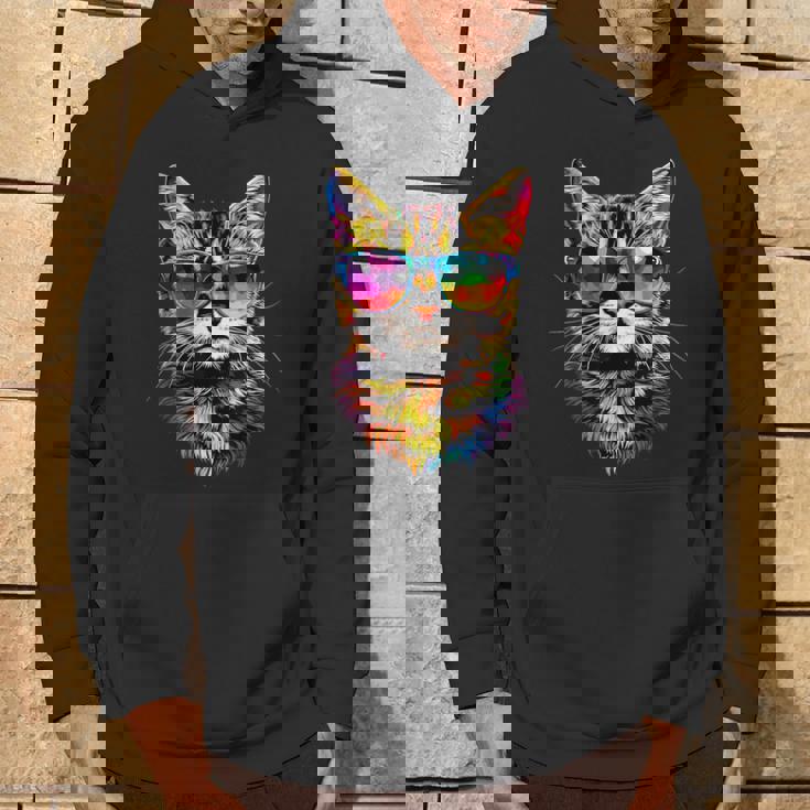 サングラスをかけたベンガル猫 レオパデット かわいいベンガル猫 パーカー ライフスタイル