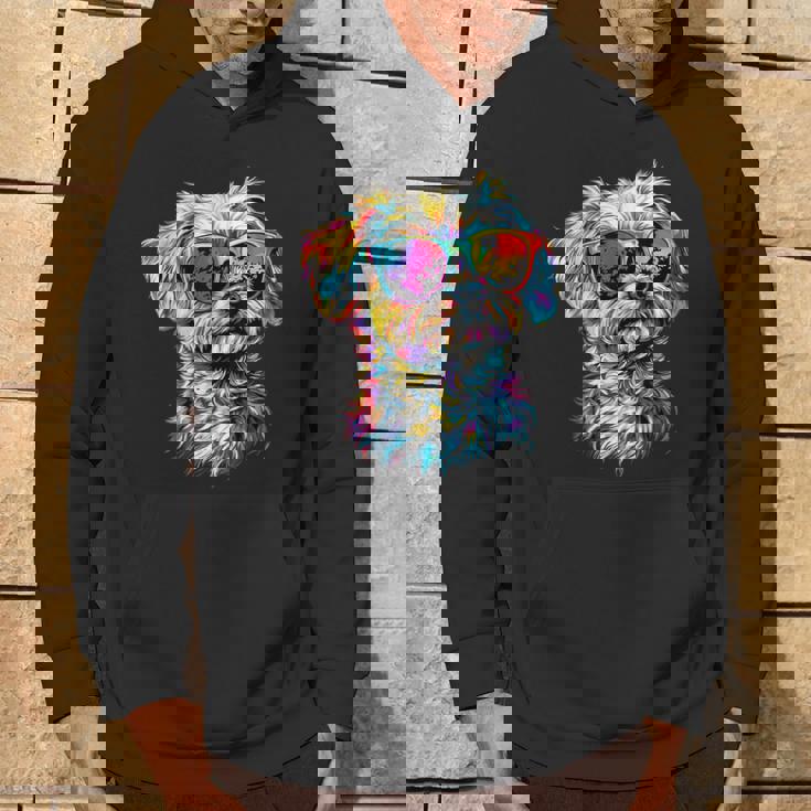 サングラスをかけたマルチーズ マルチーズ犬は甘いマルチーズが大好き パーカー ライフスタイル