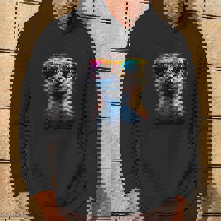 サングラスをかけたミーアキャット カラフルかわいいミーアキャット パーカー ライフスタイル