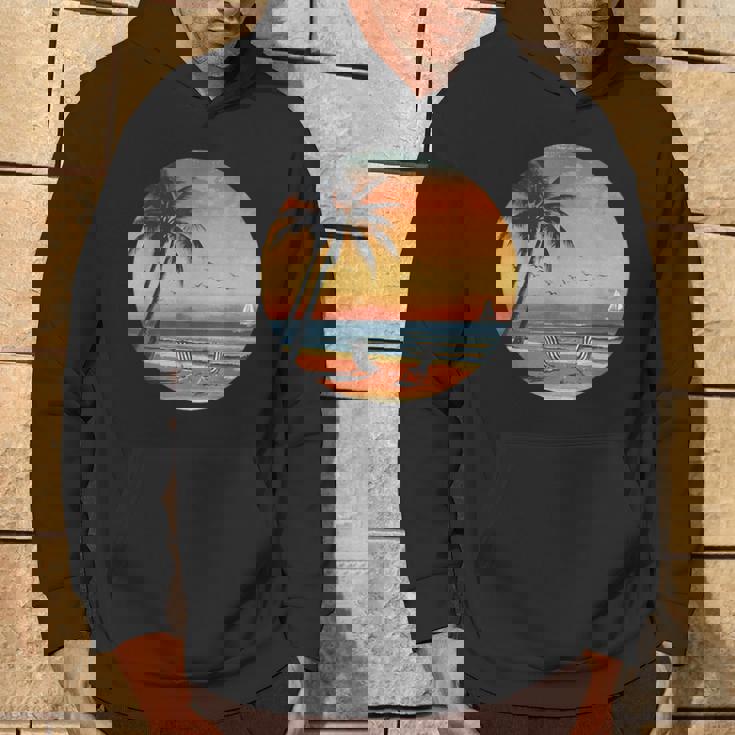 サンセット ビーチ ヤシの木 夏 バイブ レトロ トロピカル 夏 ビーチ パーカー ライフスタイル