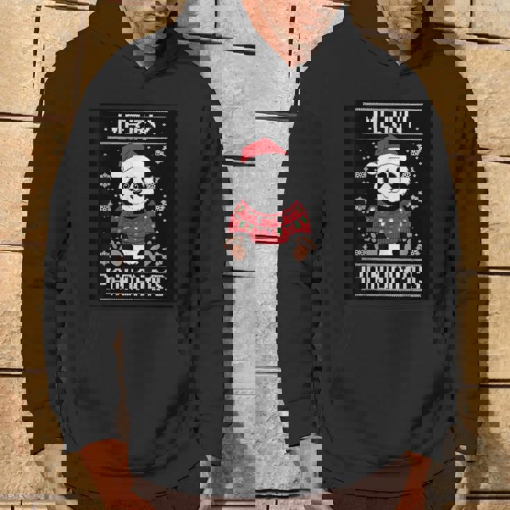 サンタ帽子付きパンダ 醜いクリスマス X-Mas パーカー ライフスタイル