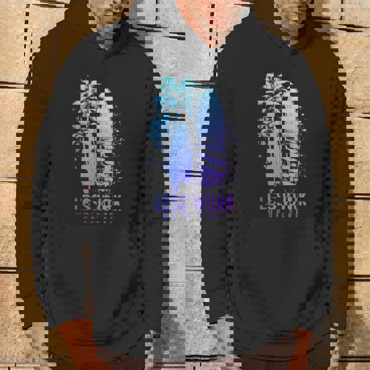 サーフィン ヴィンテージ サーフボード ヤシの木 ビーチ 面白い サーファー パーカー ライフスタイル