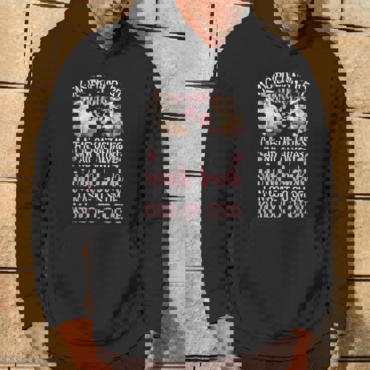 シベリアの森の猫猫の愛を言う面白い猫 パーカー ライフスタイル