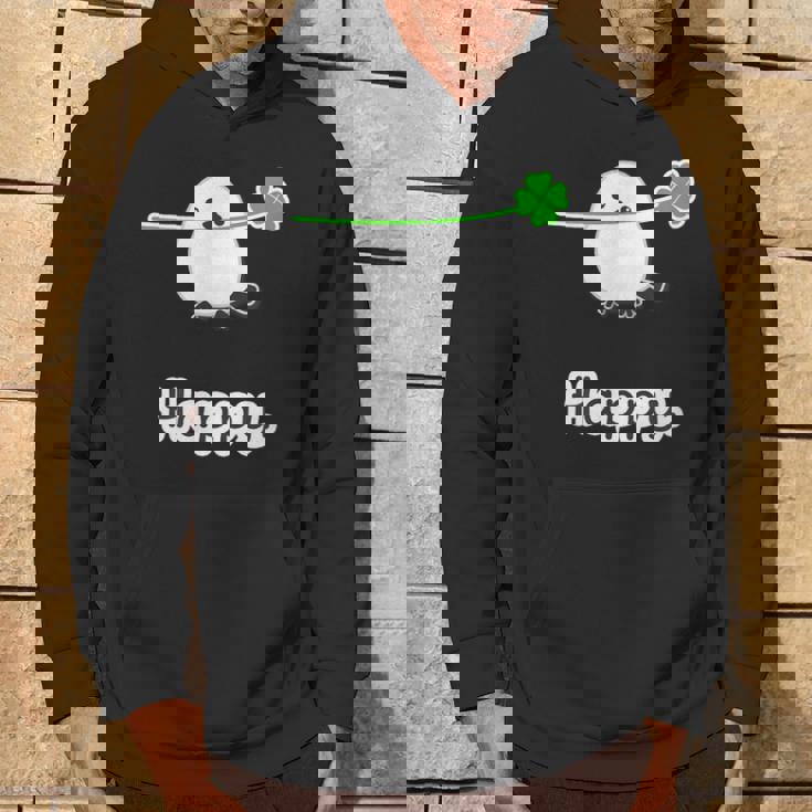 シマエナガ『四つ葉のクローバー』白い鳥【どうぶつフレンズ】動物 ゆるくて かわいい キャラクター イラスト パーカー ライフスタイル