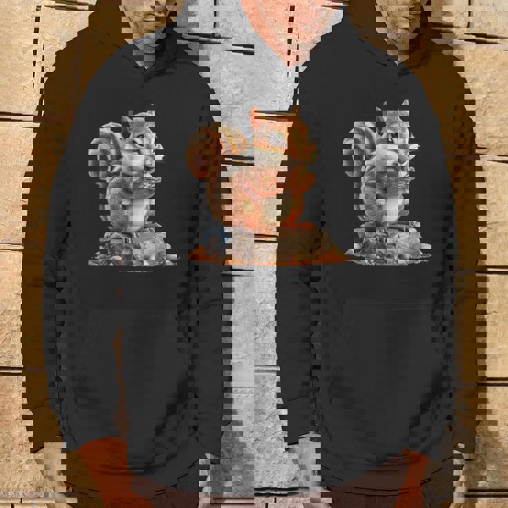 シマリス 森林 動物 木 リス 水彩 パーカー ライフスタイル