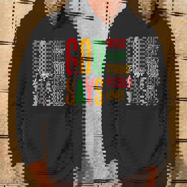 ジューンティーンス・ブラック・ガール・クリスチャン・ゴッドは私が強く祝福されていると言う パーカー ライフスタイル