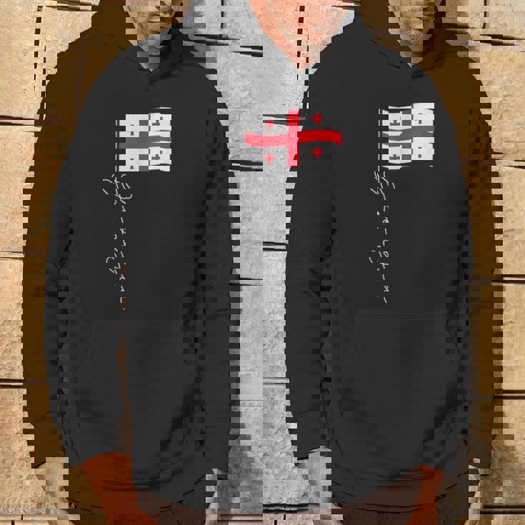 ジョージア シグネチャー フラッグ ポール エレガント 愛国的 ジョージア国旗 パーカー ライフスタイル