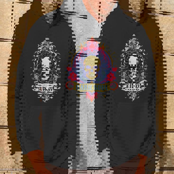 スカル ゴシック ダーク バナー ソウルフラワー エステティック スカル ゴス パーカー ライフスタイル