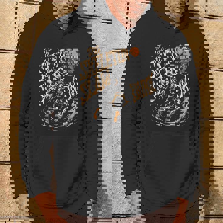 スケルトンスラムダンク 怖いバスケットボール ハロウィン パーカー ライフスタイル