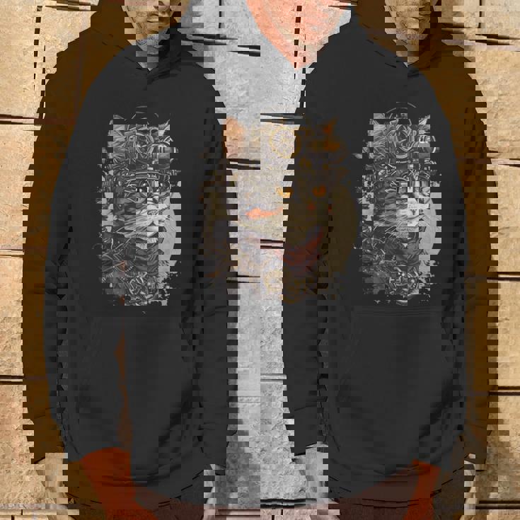 スチームパンク 猫 キティ 子猫 スチームパンク パーカー ライフスタイル