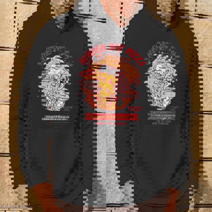 ストレンジャー・シングス サーファーボーイ ピザ広告 ホットデリバリー ヴィンテージ パーカー ライフスタイル