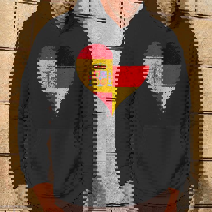 スペインとドイツのハーフaのかっこいい国旗 スペイン ドイツの国旗 Pain German Flag パーカー ライフスタイル