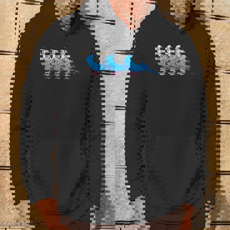 セキセイインコ鳥、セキセイインコ青い鳥 パーカー ライフスタイル