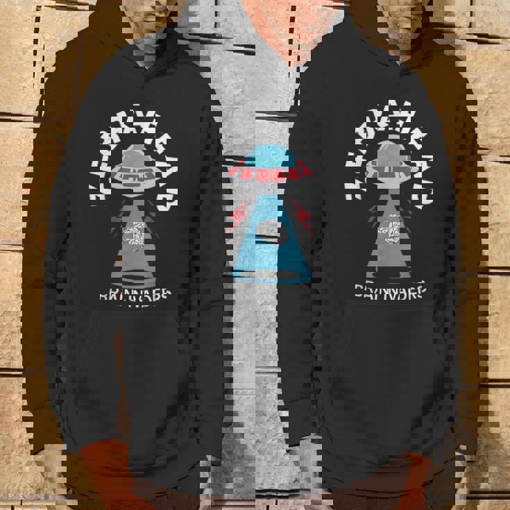 ゼブラヘッド脳侵略者面白いデザイン。 パーカー ライフスタイル