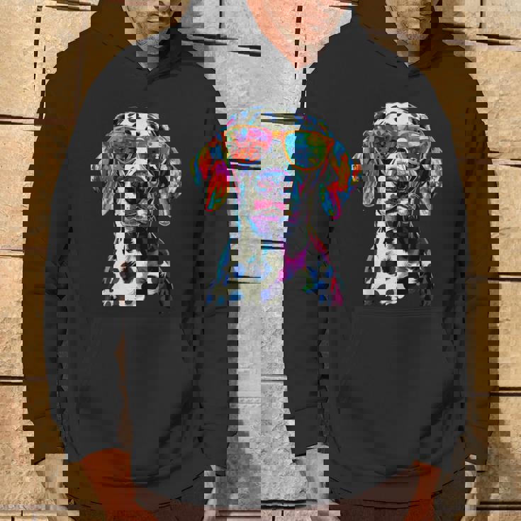 ダルメシアンとサングラスの犬 ダルメシアンが大好きです パーカー ライフスタイル