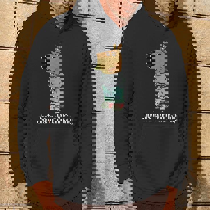 チル・ガイ・ドッグ・ティー・ファニー・チル・ガイ・ミーム パーカー ライフスタイル