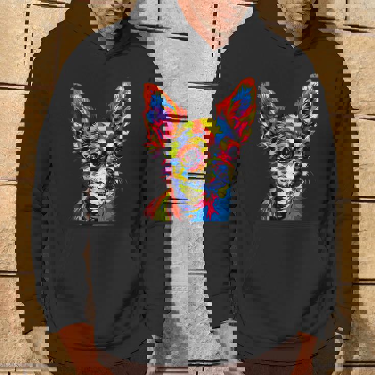 チワワ カラフル カラー ポップアート ラブ ちっちゃかわいいチワワ パーカー ライフスタイル