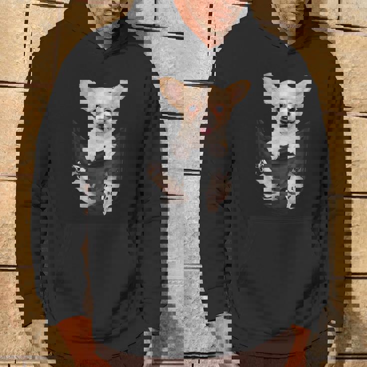 チワワ犬愛好家のためのポケットに入った面白いチワワ犬。 パーカー ライフスタイル