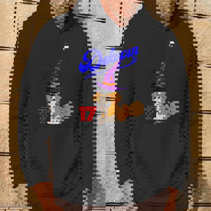 デコピン、デコイ、犬シャツ、No17、愛犬、コーイケルホンディエ、野球観戦、Dekopin Decoy ハロウィン パーカー ライフスタイル