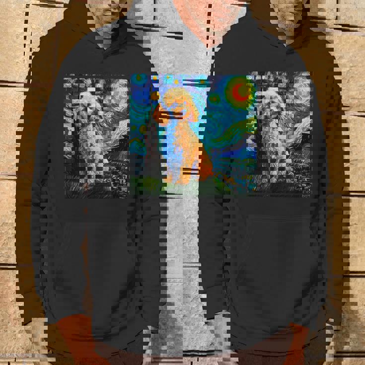 トイプードル 面白いtシャツ 犬 ゴッホ 星月夜 かわいい メンズ 子供 おもしろ 服 グッズ ネタ パーカー ライフスタイル