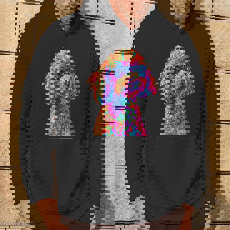 トイプードル愛好家デザイン ポップアート 面白いトイプードル 犬 パーカー ライフスタイル