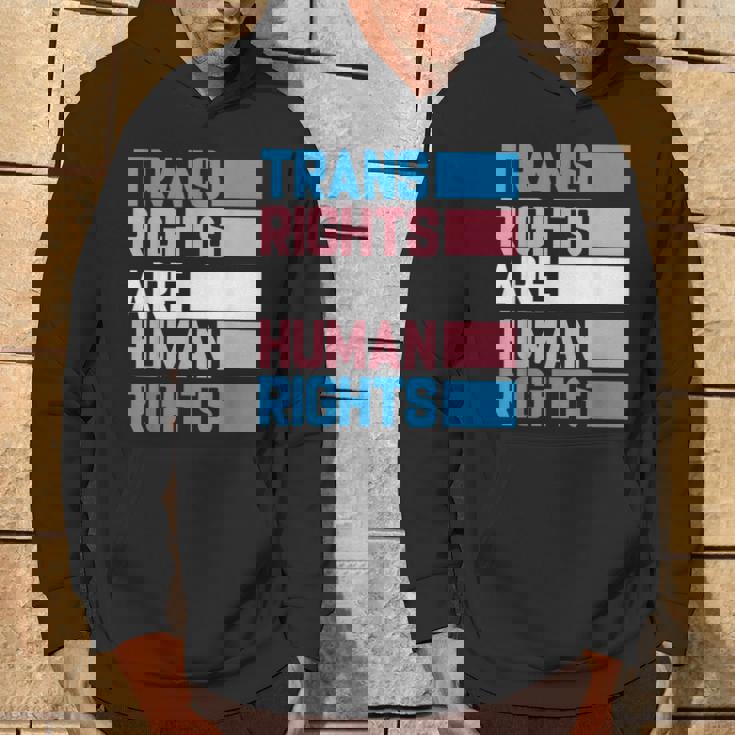 トランスライツは人権トランスジェンダープライドフラッグ パーカー ライフスタイル