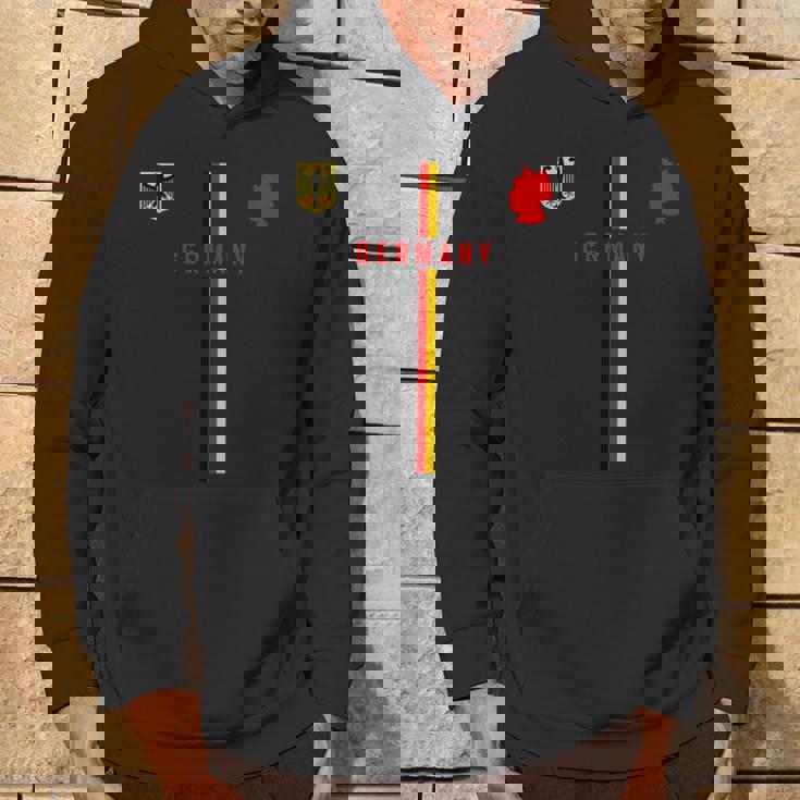 ドイツ国旗、ドイツのシルエットマップ、紋章 パーカー ライフスタイル