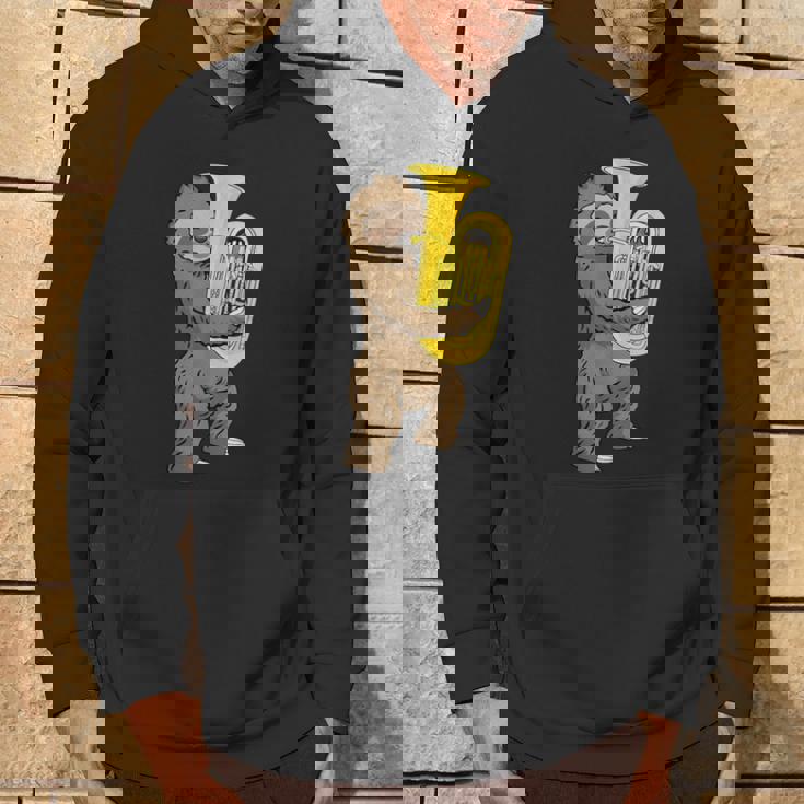 ナマケモノ 恋人 チューバ プレーヤー ミュージック ビッグバンド チューバ パーカー ライフスタイル