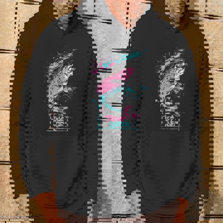 ニジマスのフライフィッシング・グラフィック トラウト・クイーン パーカー ライフスタイル