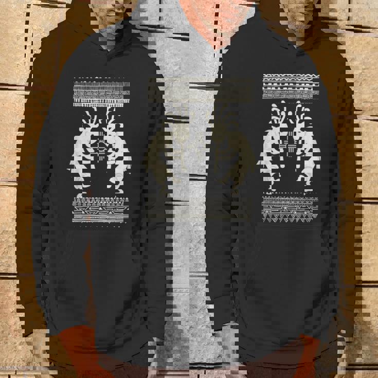 ネイティブアメリカン カルチャー ココペリ ミュージシャンボーダー 2 楽しい パーカー ライフスタイル