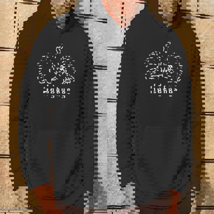 ハリネズミかわいいハリネズミハググラフィック Hedgehugs パーカー ライフスタイル