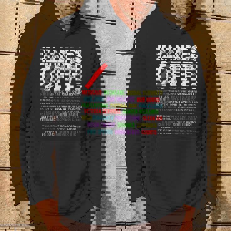 ハンズオフ抗議 社会保障とメディケア抗議 パーカー ライフスタイル