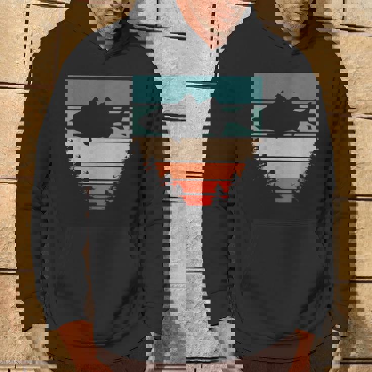 バス釣り森レトロオオクチバスフィッシャーマン パーカー ライフスタイル