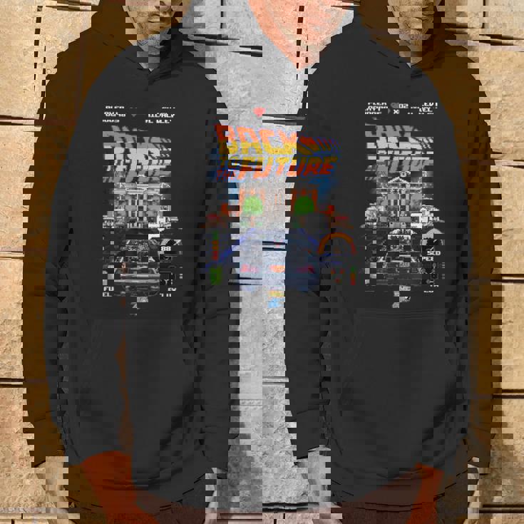 バック・トゥ・ザ・フューチャー 40周年記念ビデオゲームスタイル パーカー ライフスタイル