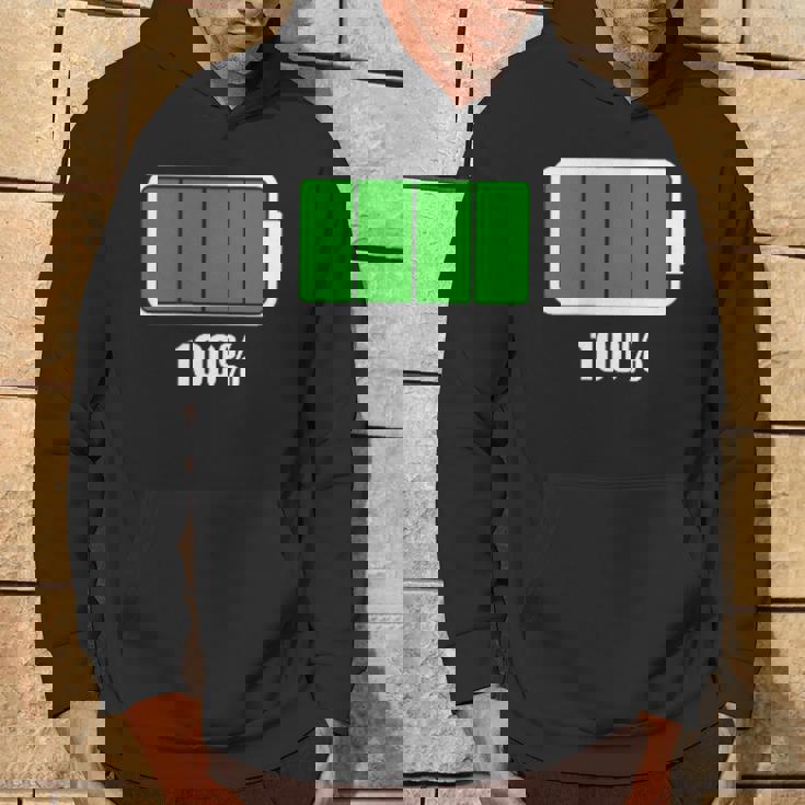 バッテリー100シャツ バッテリーハートフル充電バッテリーフル。 パーカー ライフスタイル