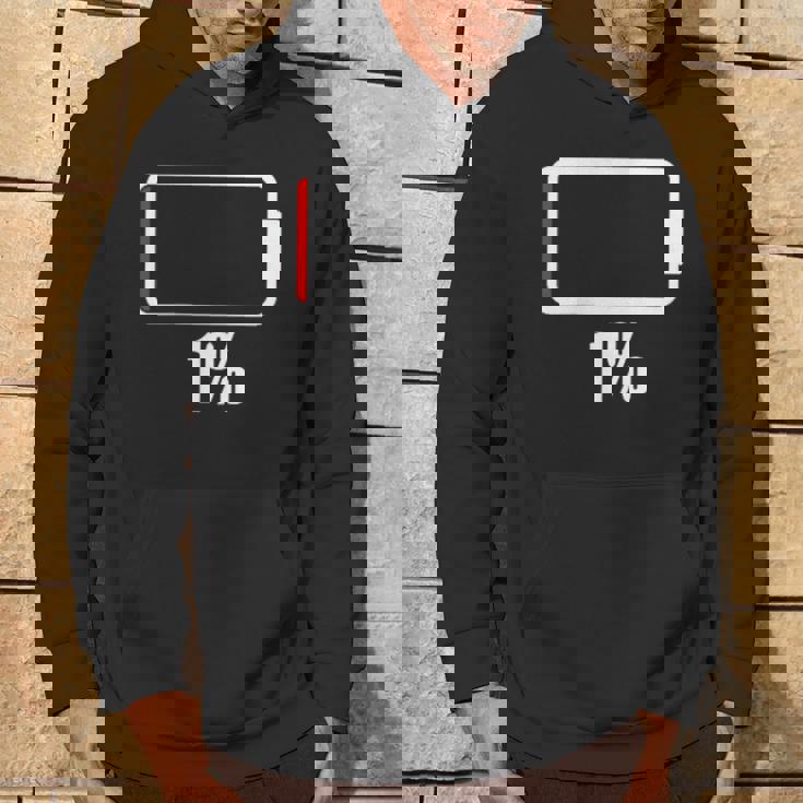 バッテリー1シャツ。バッテリーハート。充電済みバッテリーは空です。 パーカー ライフスタイル