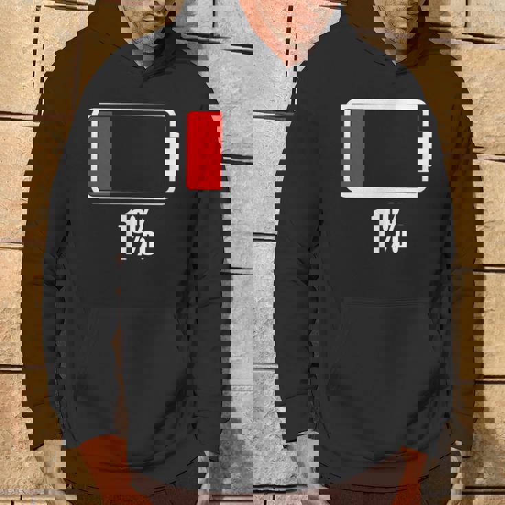 バッテリー残り1バッテリーデッドtシャツバッテリー低下 パーカー ライフスタイル