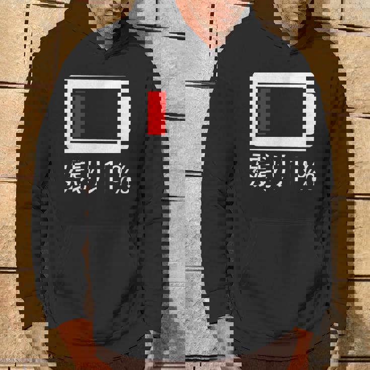 バッテリー残量1 バッテリー切れtシャツ バッテリー残量が少ない パーカー ライフスタイル