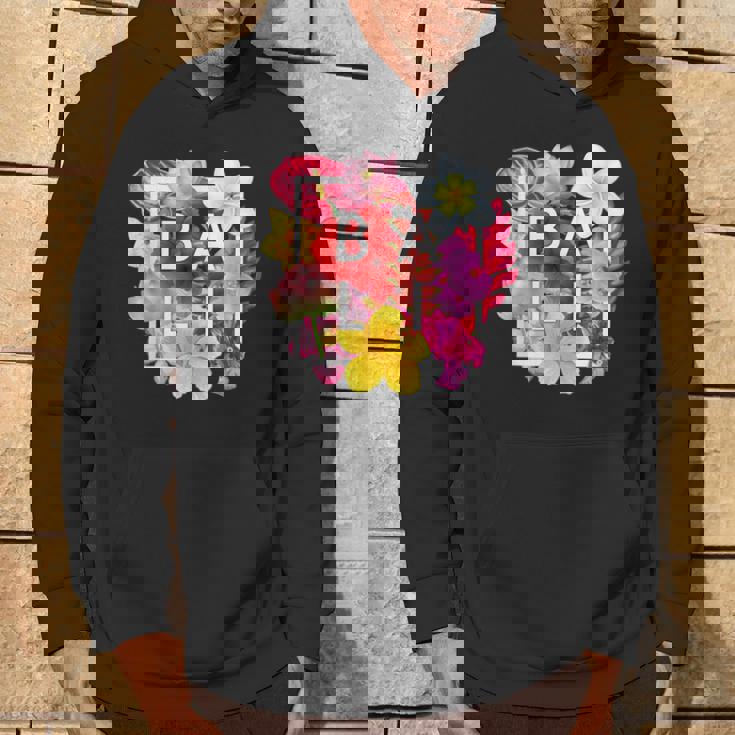 バリの花 ワードアート バリ島インドネシア土産 パーカー ライフスタイル