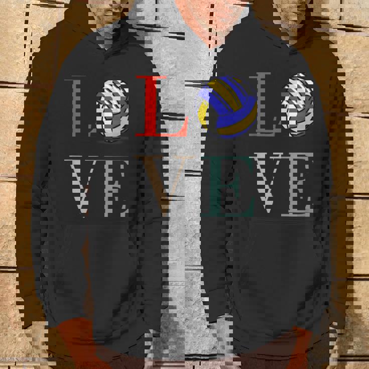 バレーボール 面白い バレー部 おもしろ 文字入り 服 おもしろグッズ 文字 ネタ メンズ Love 部活 パーカー ライフスタイル