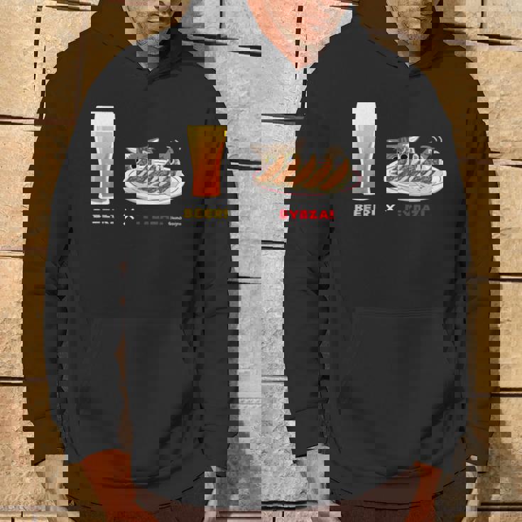 ビールとぎょうざとねこ ビール 餃子 猫 パーカー ライフスタイル