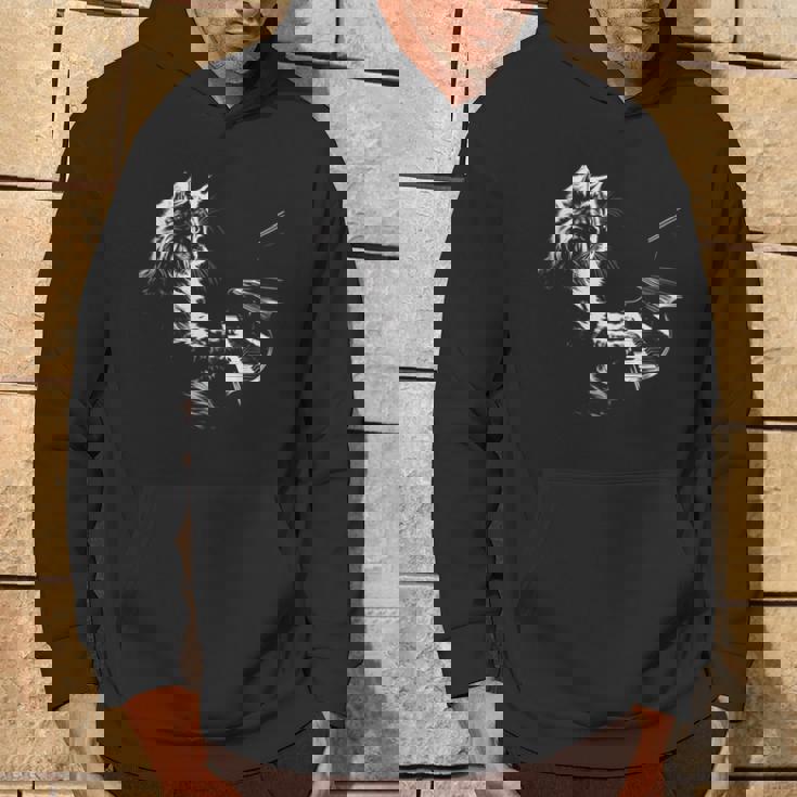 ピアノを弾く猫 ヴィンテージ ジャズ ミュージシャン ピアニスト パーカー ライフスタイル