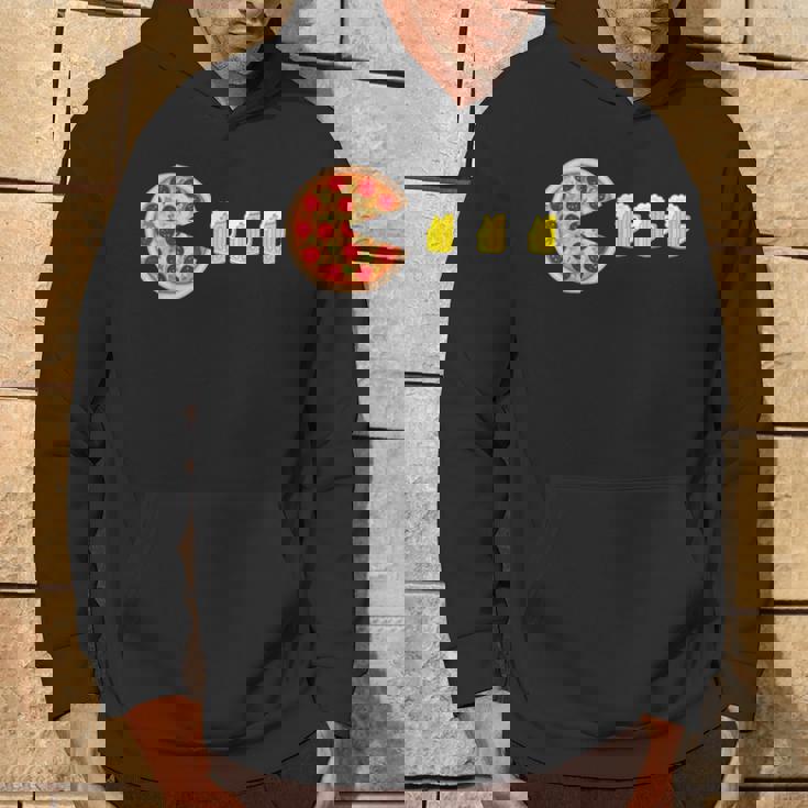 ピザとビール 楽しいピザ ナイトゲーマー ピザ パーカー ライフスタイル