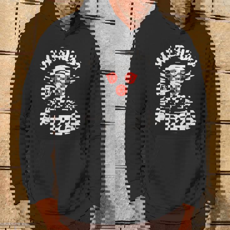 ピザのためにしゃがむ Willquat For Pizza パーカー ライフスタイル