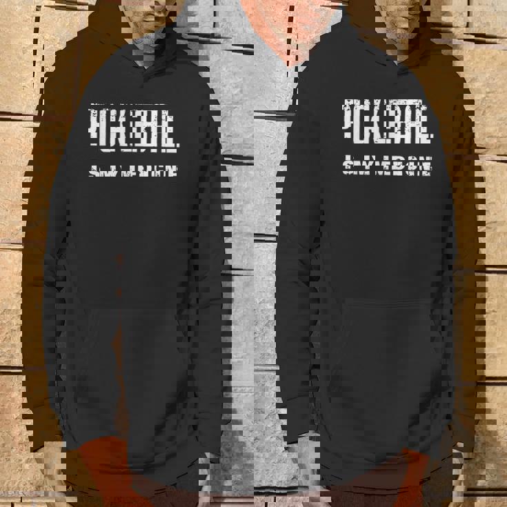 ピックルボールは私の薬 面白いピックルボール パーカー ライフスタイル