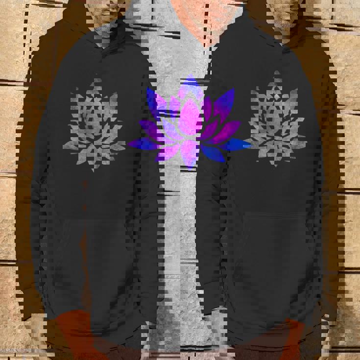 ピンクと紫の蓮の花 パーカー ライフスタイル