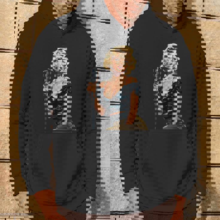 ピンナップガール ビンテージマイク 歌う オールドスクール パーカー ライフスタイル