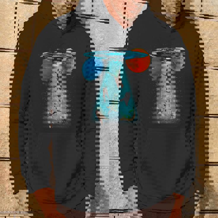 ファニースペースキャット Ufo 宇宙人 空飛ぶ猫 ギャラクシープラネット グラフィック パーカー ライフスタイル